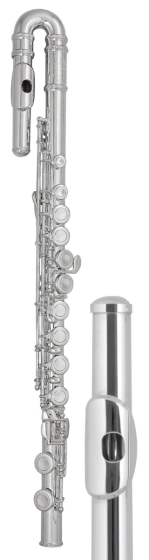 Trevor James 10XE-P Flute Outfit - Curved & Straight Heads. Traditional 925 Silver Lip Plate and Riser