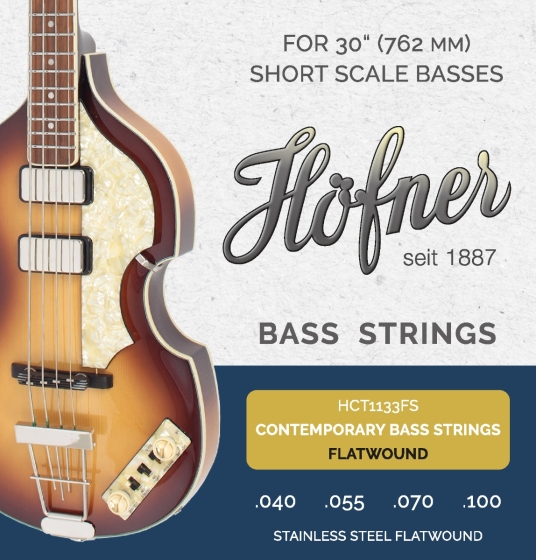 Hofner CT Bass Strings - Flatwound Stainless Steel