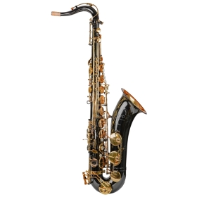 Trevor James EVO Tenor Saxophone - Black Plated Gloss, Gold Lacquer Keywork 