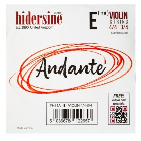 Hidersine Andante Violin E String 4/4 - 3/4