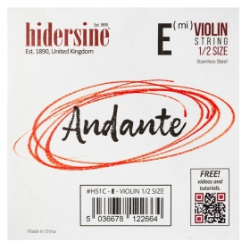 Hidersine Andante Violin E String 1/2