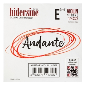 Hidersine Andante Violin E String 1/4