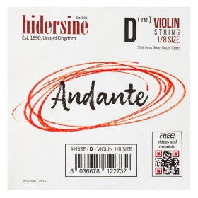 Hidersine Andante Violin D String 1/8