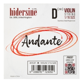 Hidersine Andante Violin D String 1/16