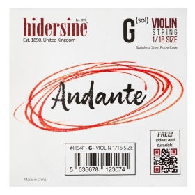 Hidersine Andante Violin G String 1/16