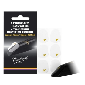Vandoren Mouthpiece Cushions - Thin 0.35mm Transparent (Pack of 6 Patches)
