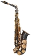 Trevor James EVO Alto Saxophone - Black Plated Gloss, Gold Lacquer Keywork 