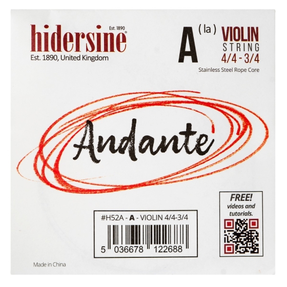 Hidersine Andante Violin A String 4/4 - 3/4
