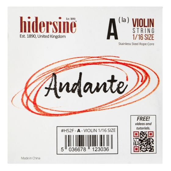 Hidersine Andante Violin A String 1/16